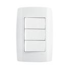 Conjunto 4x2 Ilumi Slim Com Placa 3 Interruptores Conjunto 4x2 Ilumi Slim Com Placa 3 Interruptores