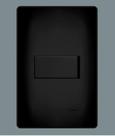 Conjunto 4x2 Interruptor 1 Tecla Paralela Modular Black Habitat - Fame