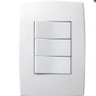 Conjunto 4x2 interruptor 3teclas paralelas 613106 plus - pial Conjunto 4x2 interruptor 3teclas paralelas 613106 plus - pial
