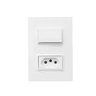 Conjunto 4x2 Interruptor Simples + Tomada 20A 250V~ Linha Vivaz Ilumi - 78201