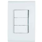 Conjunto 4X2 Liz 3 interruptores paralelos 10A Tramontina Conjunto 4X2 Liz 3 interruptores paralelos 10A Tramontina