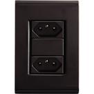 Conjunto 4x2 Tramontina Liz Grafite 2 Tomadas 2P+T 10A~250V