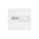 Conjunto 4X4 1 Interruptor Simples 1 Tomada 20A Soprano Ilus
