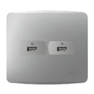 Conjunto 4X4 2 Tomadas USB S3B70812 Miluz Schneider Aluminio Conjunto 4X4 2 Tomadas USB S3B70812 Miluz Schneider Aluminio