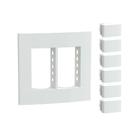 Conjunto 4x4 6 Interruptor Lunare Up Branco Fosco S400100