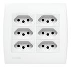 Conjunto 4X4 6 Tomadas 10A Soprano Siemens Ilus Conjunto 4X4 6 Tomadas 10A Soprano Siemens Ilus