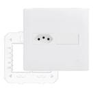 Conjunto 4x4 Tomada 20A + Interruptor Simples Habitat Branco