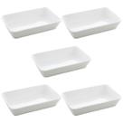 Conjunto 5 Assadeiras Travessas de Porcelana Branca 26x17cm Restaurante Buffet Lyor Conjunto 5 Assadeiras Travessas de Porcelana Branca 26x17cm Restaurante Buffet Lyor