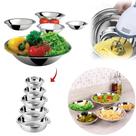 Conjunto 5 Bowls Bacia Profissional Tigela Aço Inox
