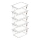 Conjunto 5 Caixa Plástica Organizadora 15 Litros Com Tampa Transparente Para Armazenamento Kit Organizador 5 Peças My Closet Ordene