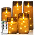 Conjunto 5 de velas sem chama Homemory com Star String Fairy Lights