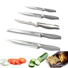 Conjunto 5 Facas Cozinha Platinum Inox Inteiriço Premium