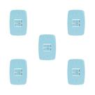 Conjunto 5 Interruptores 2 Teclas Simples 4x2 Pluzie Azul