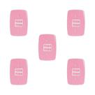 Conjunto 5 Interruptores 2 Teclas Simples 4x2 Pluzie Rosa
