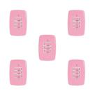 Conjunto 5 Interruptores 3 Teclas Simples 4x2 Pluzie Rosa