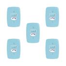 Conjunto 5 Interruptores Simples e Tomada 20A Placa 4x2 Azul Pluzie
