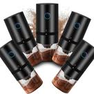 Conjunto 5 Moedores Café Portáteis Elétricos 200ml Recarregáveis USB Aço Inox para Moagem Ajustável
