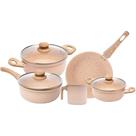 Conjunto 5 Panelas de Indução Granito Chef Bege Lyor