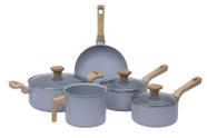 Conjunto 5 Panelas Indução Revestimento Ceramico Pratic Cook Grafite Mimo Style
