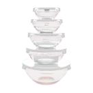 Conjunto 5 Potes de Vidro Com Tampa Hermético 135ml 200ml 400ml 550ml 1000ml