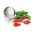Conjunto 5 Potes Herméticos Com Tampa Inox