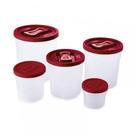 Conjunto 5 potes plasutil