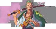 Conjunto 5 Quadros Anime One Piece Roronoa Zoro Samurai Wano"