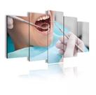 Conjunto 5 Quadros Atendimento Odontologia"