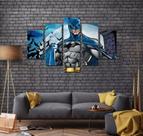 Conjunto 5 Quadros Batman Comic" Conjunto 5 Quadros Batman Comic"