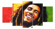 Conjunto 5 Quadros Bob Marley" Conjunto 5 Quadros Bob Marley"