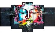Conjunto 5 Quadros Buda Colorido"