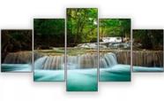 Conjunto 5 Quadros Cachoeira Top"