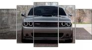 Conjunto 5 Quadros Carro Dodge Challenger"