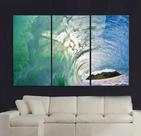 Conjunto 5 Quadros Decorativos Surf Tubo Onda Grande"