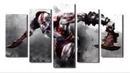 Conjunto 5 Quadros God Of War 1"