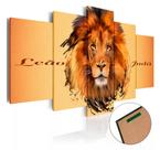 Conjunto 5 Quadros Leão Tribo Judá Jesus" Conjunto 5 Quadros Leão Tribo Judá Jesus"