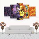 Conjunto 5 Quadros Naruto E Sasuke"