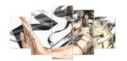 Conjunto 5 Quadros Neji Hyuga Byakugan Naruto"