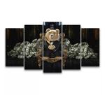Conjunto 5 Quadros Ted Money 2"