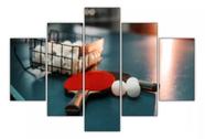 Conjunto 5 Quadros Tênis De Mesa Esporte "