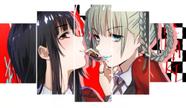 Conjunto 5 Quadros Yumeko E Kirari Anime Kakegurui" Conjunto 5 Quadros Yumeko E Kirari Anime Kakegurui"