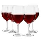 Conjunto 5 Taças de Vidro 365ml VINHO TINTO ÁGUA Cristal