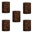Conjunto 5 Tomadas 2P+T 20A 250V Pluzie 4x2 Imbuia