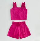 Conjunto 6/16 Petit Cherie Pink com Babado