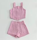 Conjunto 6/16 Petit Cherie Rosa com Strass Brilhantes
