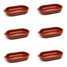 Conjunto 6 Assadeiras Oval n2 35x18,5x6,5cm 1,5 Litro 1804 Motta