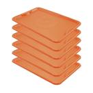 Conjunto 6 Bandejas Plásticas Self-service Refeição 48 X 32,5 X 2 Br-100 Laranja - Della Plast Conjunto 6 Bandejas Plásticas Self-service Refeição 48 X 32,5 X 2 Br-100 Laranja - Della Plast