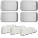 Conjunto 6 Bandejas Travessa Prato Retangular Melamina 31cm