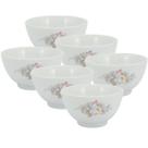 Conjunto 6 Bowls 500ml Porcelana Schmidt - Dec. Eterna E351