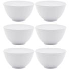 Conjunto 6 Bowls de Melamina Brancas Basic Lyor Cumbucas para Frutas Cereais Ingredientes